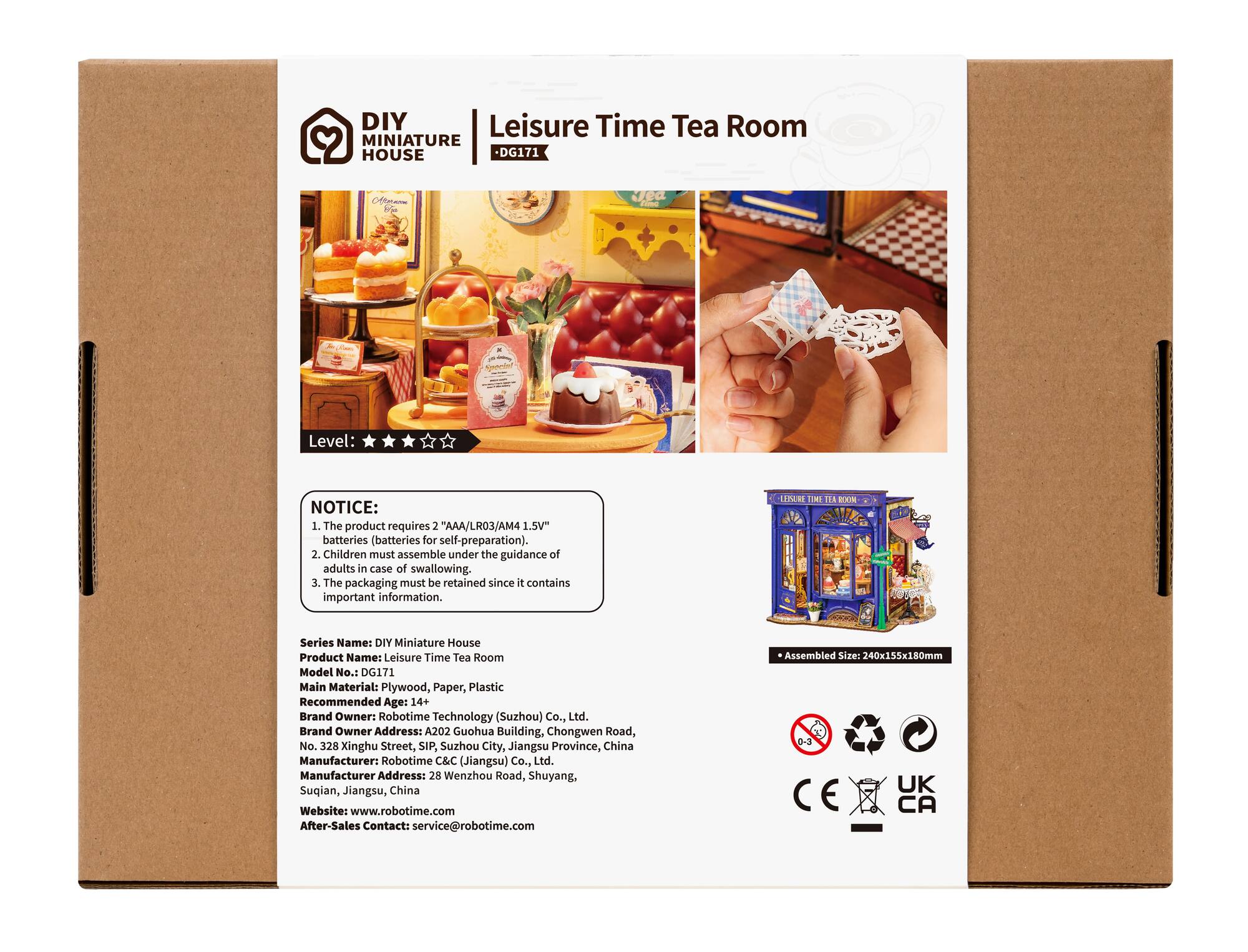 Rolife® Leisure Time Tea Room DIY Miniature House Kit